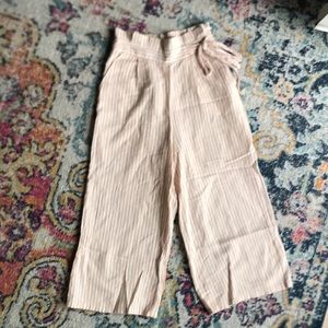 Wide leg paper bag pants!